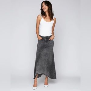 Wash Lab Selma Skirt in grey denim